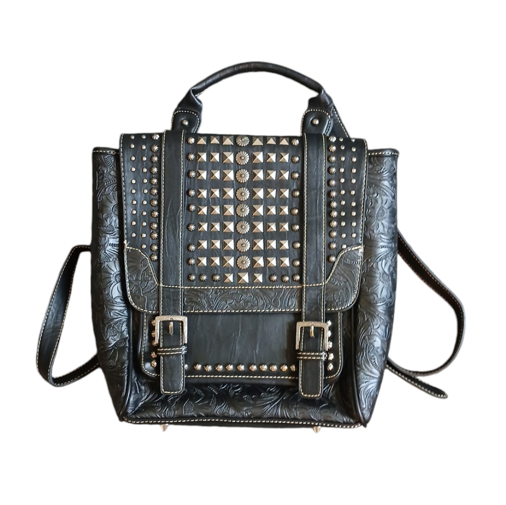 Montana West Black Studded Backpack